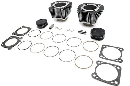 Motorshop M8 124 Inch Big Bore Bolt On Cylinder Kit Black for Harley Davidson Touring Models by Motorshop