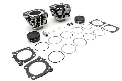 Motorshop M8 124 Inch Big Bore Bolt On Cylinder Kit Black for Harley Davidson Touring Models by Motorshop