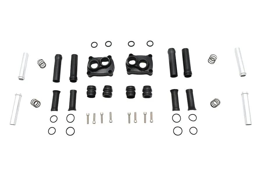V-Twin M8 Pushrod Cover Kit Black for Harley Davidson Touring and Softail Models by V-Twin