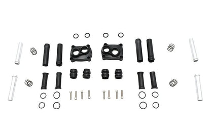 V-Twin M8 Pushrod Cover Kit Black for Harley Davidson Touring and Softail Models by V-Twin