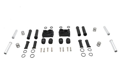 V-Twin M8 Pushrod Cover Kit Black for Harley Davidson Touring and Softail Models by V-Twin