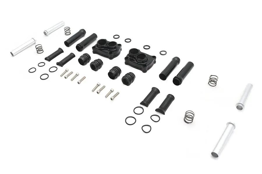 V-Twin M8 Pushrod Cover Kit Black for Harley Davidson Touring and Softail Models by V-Twin