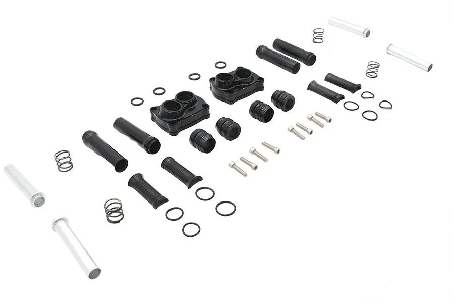 V-Twin M8 Pushrod Cover Kit Black for Harley Davidson Touring and Softail Models by V-Twin