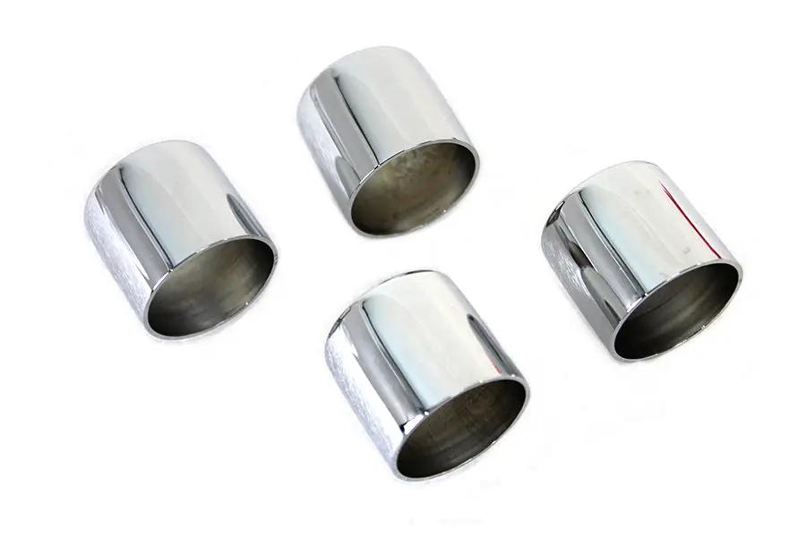 V-Twin Chrome Pushrod Cover Cup Set for Harley Davidson EL 1936-1945 by V-Twin