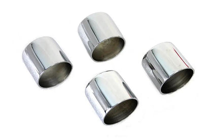 V-Twin Chrome Pushrod Cover Cup Set for Harley Davidson EL 1936-1945 by V-Twin