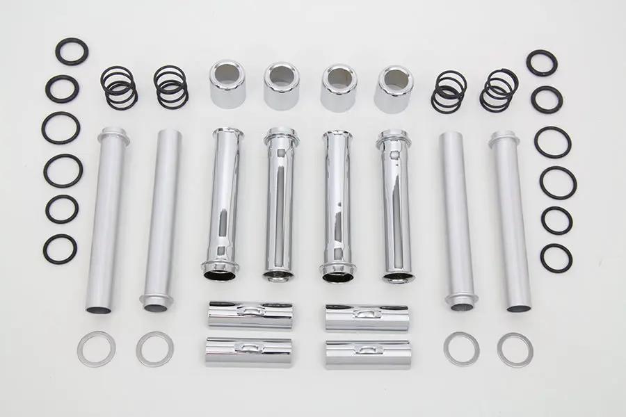 Motorshop M8 Pushrod Cover Kit Chrome for Harley Davidson FLT and FXST Models by Motorshop