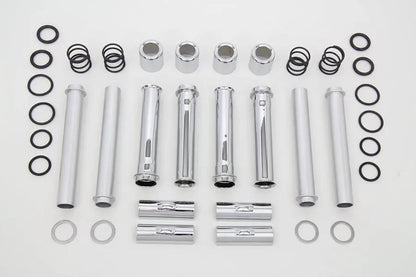 Motorshop M8 Pushrod Cover Kit Chrome for Harley Davidson FLT and FXST Models by Motorshop