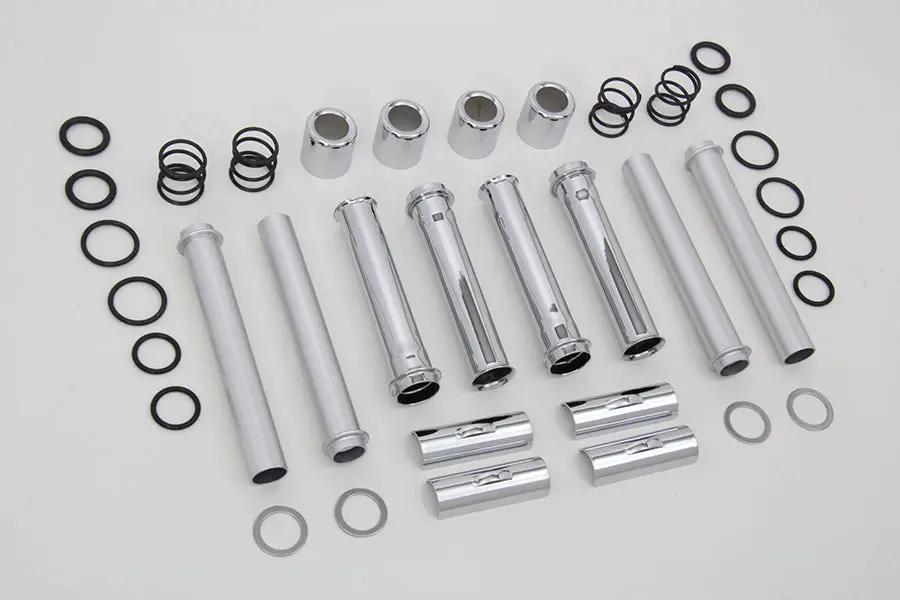 Motorshop M8 Pushrod Cover Kit Chrome for Harley Davidson FLT and FXST Models by Motorshop