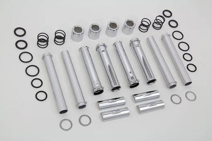 Motorshop M8 Pushrod Cover Kit Chrome for Harley Davidson FLT and FXST Models by Motorshop