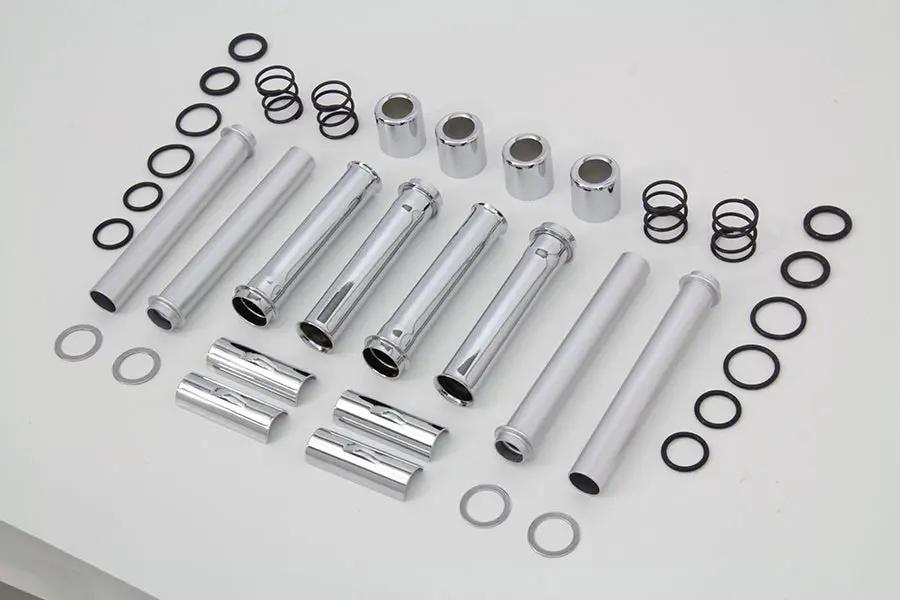 Motorshop M8 Pushrod Cover Kit Chrome for Harley Davidson FLT and FXST Models by Motorshop