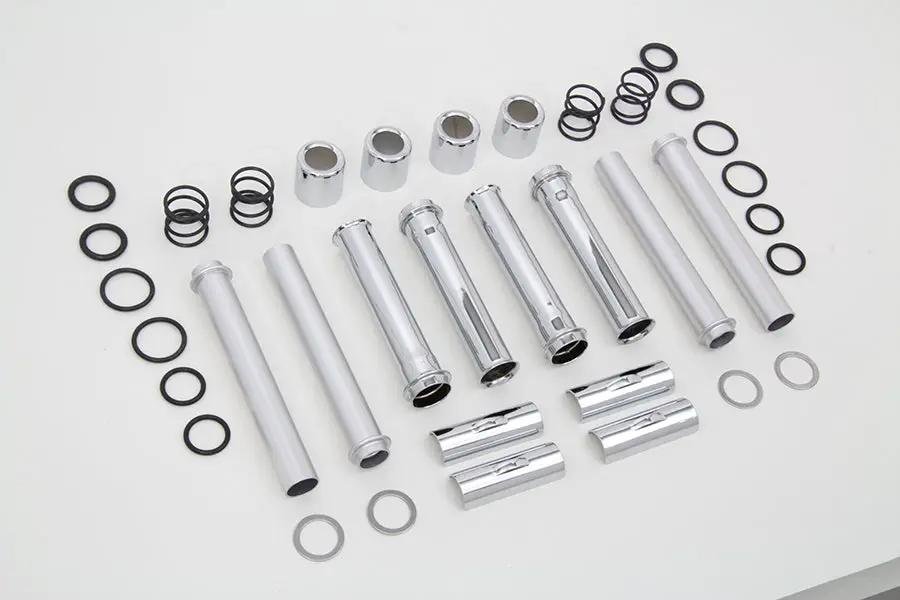 Motorshop M8 Pushrod Cover Kit Chrome for Harley Davidson FLT and FXST Models by Motorshop