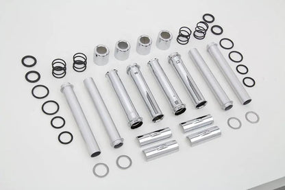 Motorshop M8 Pushrod Cover Kit Chrome for Harley Davidson FLT and FXST Models by Motorshop