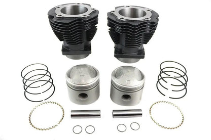 Motorshop Replica 74 Inch Knucklehead Cylinder Kit Black for Harley Davidson FL 1941-1947 by Motorshop