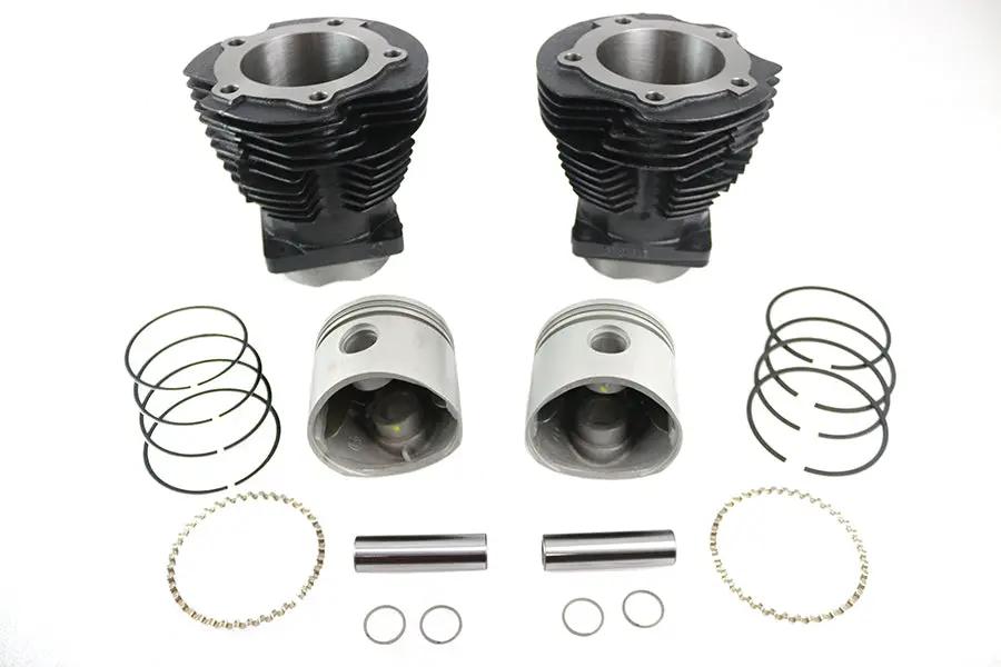Motorshop Replica 74 Inch Knucklehead Cylinder Kit Black for Harley Davidson FL 1941-1947 by Motorshop