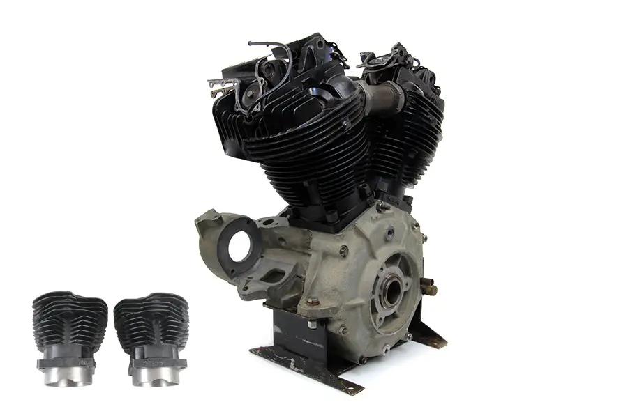 Motorshop Replica 74 Inch Knucklehead Cylinder Kit Black for Harley Davidson FL 1941-1947 by Motorshop