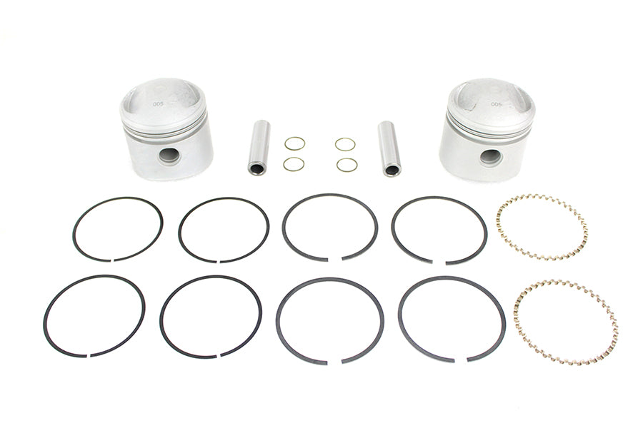 Motorshop 11-1652 Replica 74-Inch Overhead Valve Piston Set, .005 Oversize