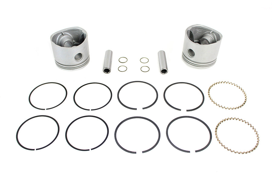Motorshop 11-1652 Replica 74-Inch Overhead Valve Piston Set, .005 Oversize