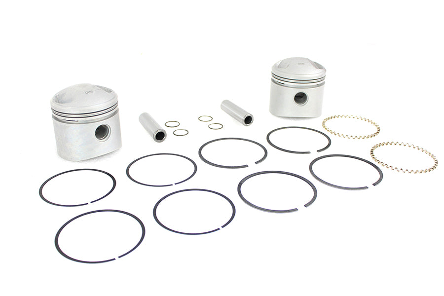 Motorshop 11-1652 Replica 74-Inch Overhead Valve Piston Set, .005 Oversize