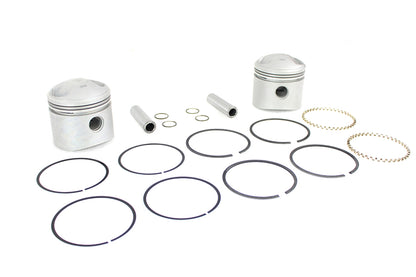 Motorshop 11-1652 Replica 74-Inch Overhead Valve Piston Set, .005 Oversize