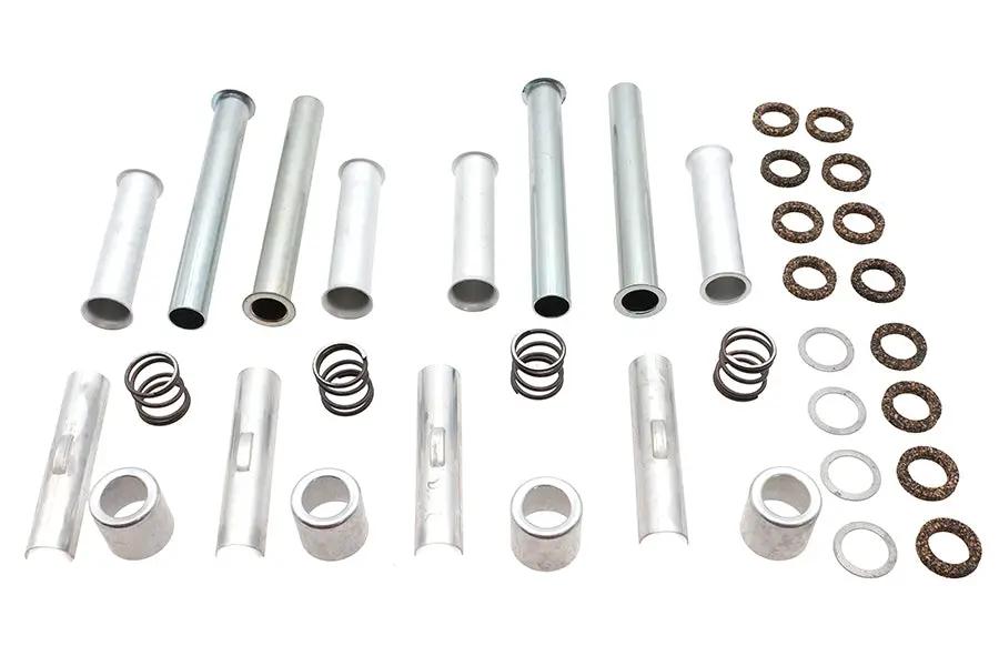 V-Twin Knucklehead Pushrod Cover Kit Cadmium for Harley Davidson FL and EL Models by V-Twin