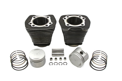 Motorshop Evolution Cylinder and Piston Kit Black for Harley Davidson FXST 1984-1993