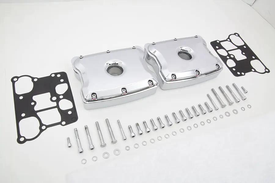 Motorshop Chrome Rocker Box Set for Harley Davidson FXST (1999-2008) by Motorshop