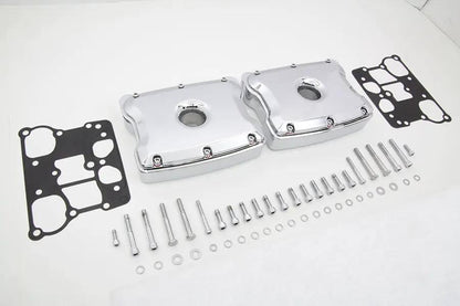 Motorshop Chrome Rocker Box Set for Harley Davidson FXST (1999-2008) by Motorshop
