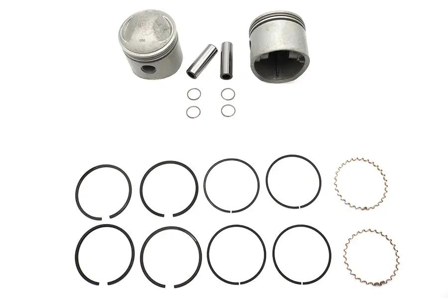 Motorshop 61 inch Overhead Valve 3-5/16 inch Piston Set Standard Size for Harley Davidson EL Models by Motorshop