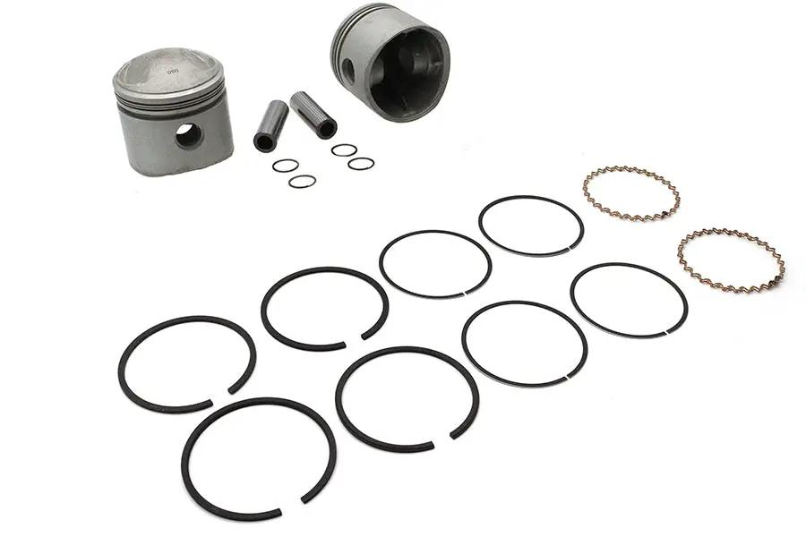 Motorshop 61 inch Overhead Valve 3-5/16 inch Piston Set Standard Size for Harley Davidson EL Models by Motorshop