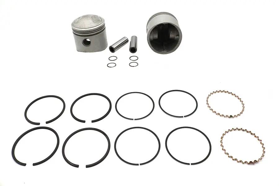 Motorshop 61 inch Overhead Valve Piston Set with .010 Oversize Fit for Harley Davidson EL Models by Motorshop