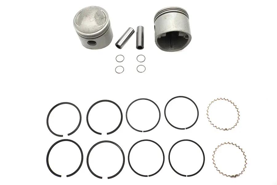 Motorshop 61 inch Overhead Valve Piston Set with .010 Oversize Fit for Harley Davidson EL Models by Motorshop
