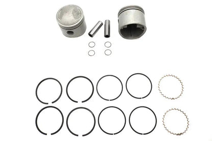 Motorshop 61 inch Overhead Valve Piston Set with .010 Oversize Fit for Harley Davidson EL Models by Motorshop