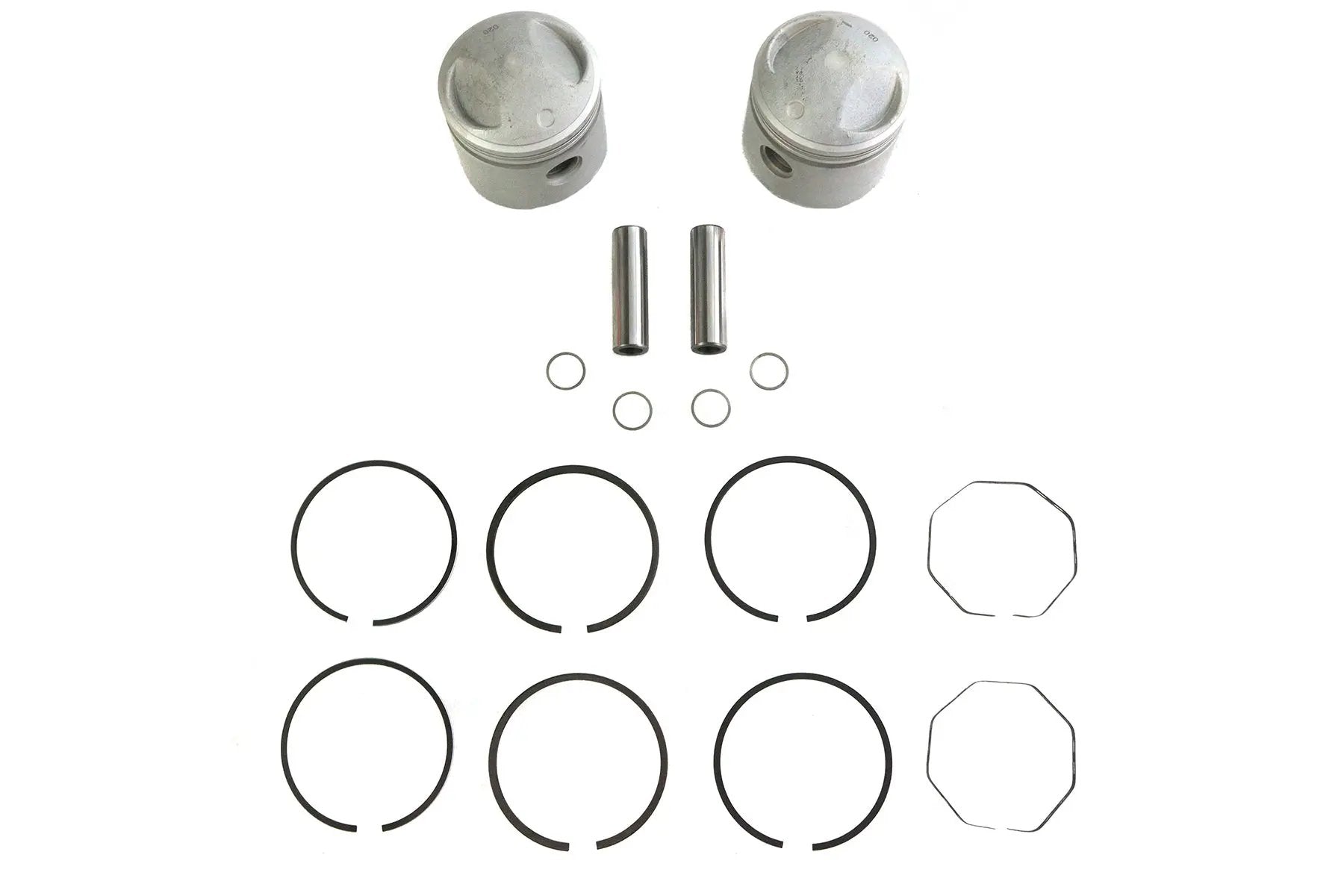 Motorshop 74 inch Overhead Valve Piston Set with .070 Oversize for Harley Davidson FL by Motorshop