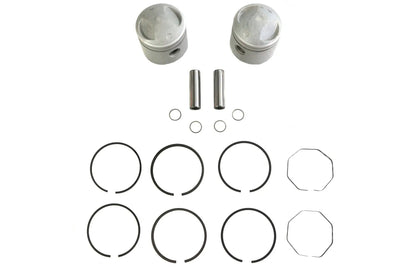 Motorshop 74 inch Overhead Valve Piston Set with .070 Oversize for Harley Davidson FL by Motorshop