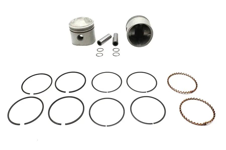 Motorshop Replica 80 Inch Overhead Valve Piston Set with Rings for Harley Davidson FL and FX Models by Motorshop