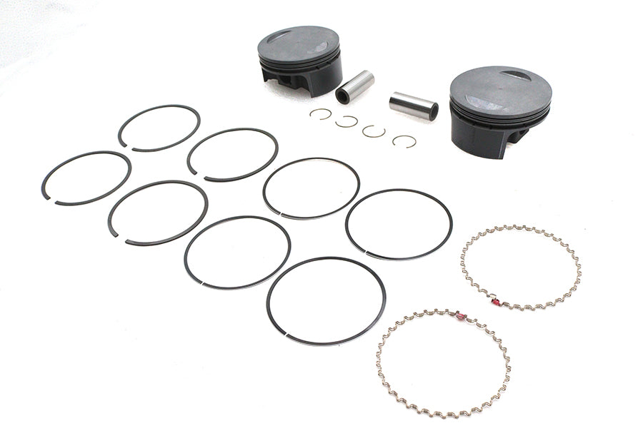 Ultima 130 inch Piston Set for 4.400 inch Bore Cylinders, 10:1 Compression - Part #93-983