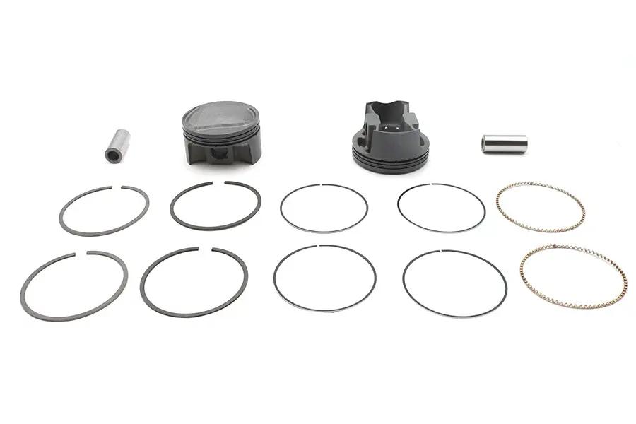 Ultima 100 Inch Domed Piston Set with 3.875 Inch Bore - Part Number 92-500 by Ultima