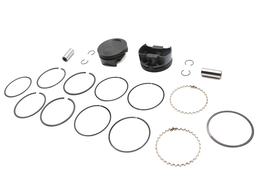 Ultima 127 Inch Flat Piston Set for 4.250 Inch Bore Engines - Part Number 93-979