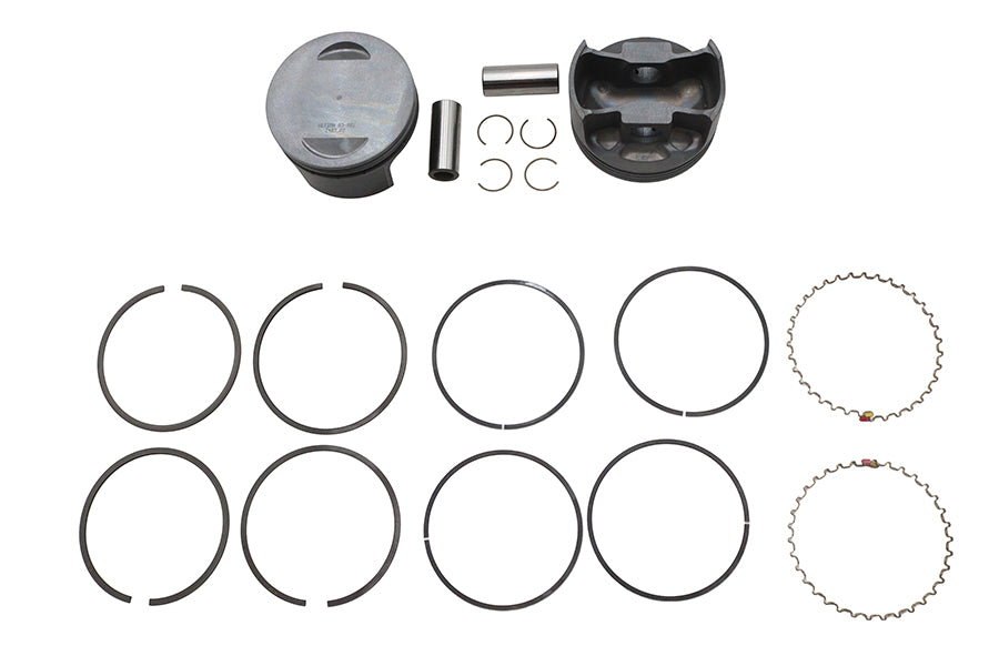 Ultima 130 Inch Piston Set for 4.400 Inch Bore Engines - 10:1 Compression, .005 Oversize