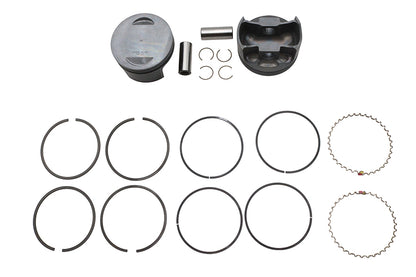 Ultima 130 Inch Piston Set for 4.400 Inch Bore Engines - 10:1 Compression, .005 Oversize