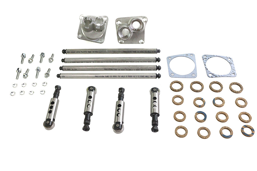 V-Twin Solid Panhead Tappet and Pushrod Kit for Harley Davidson EL and FL Models