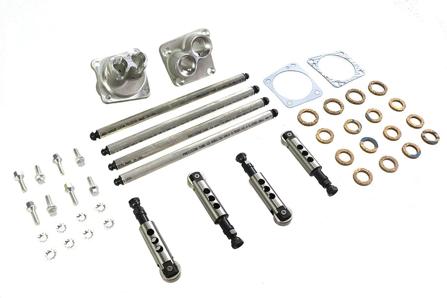 V-Twin Solid Panhead Tappet and Pushrod Kit for Harley Davidson EL and FL Models