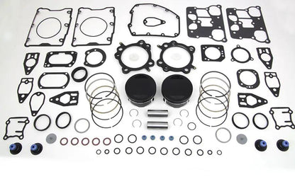Wiseco 97 Inch Piston Kit with Armor X Coated Pistons and Top End Gasket Set for Harley Davidson FXST (1999-2008) by Wiseco