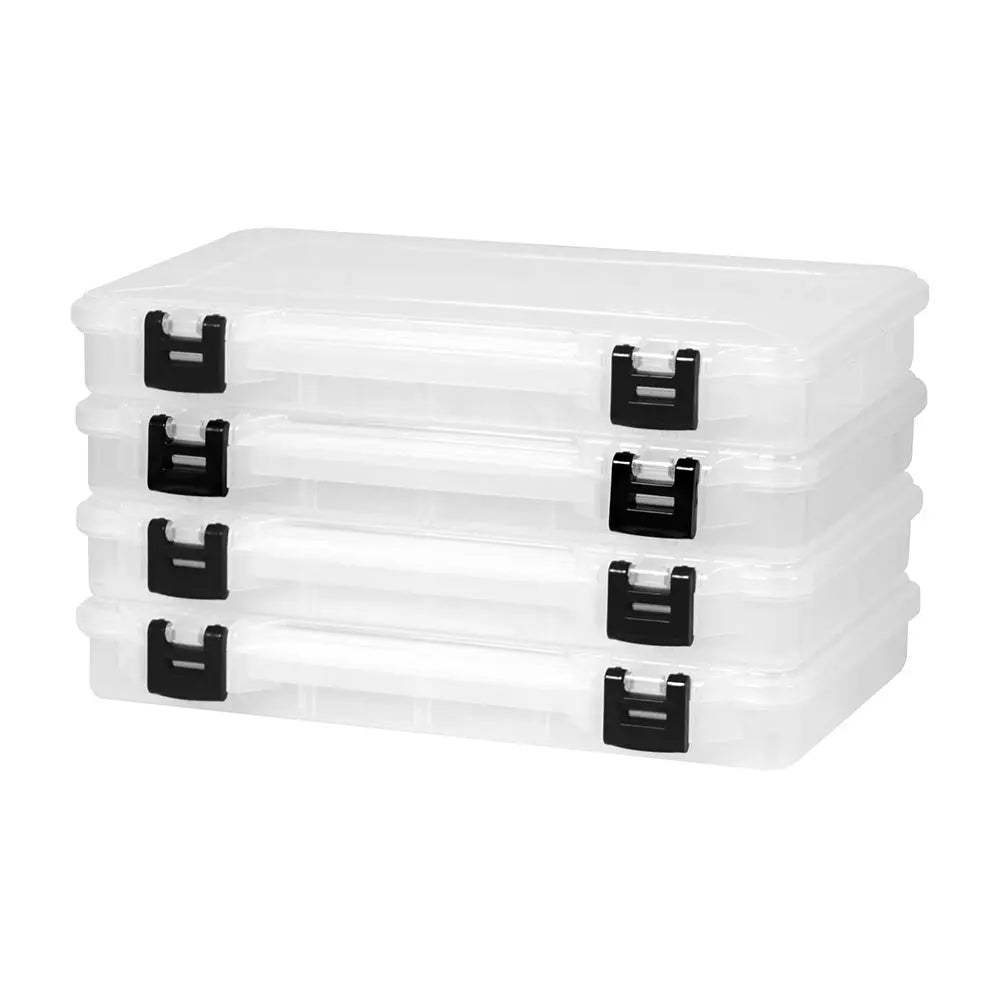 Plano 3700 StowAway Tackle Box 4-Pack - Versatile Storage with Adjustable Compartments and Secure Locking System