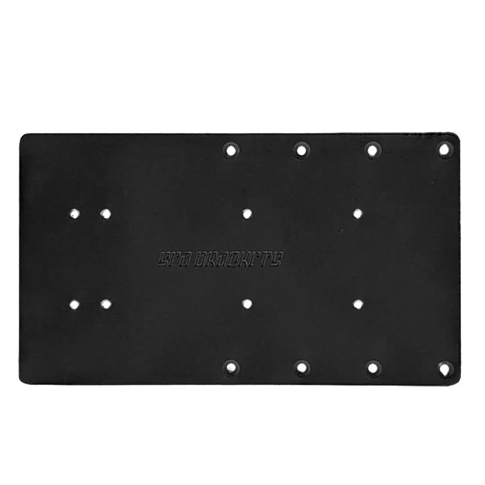 Sea Brackets 14-Inch Straight Trolling Motor Plate - Black for Universal Mounting