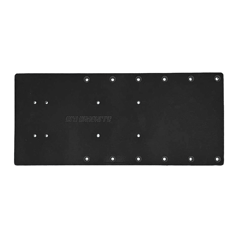 Sea Brackets 18-Inch Straight Trolling Motor Plate - Black for Universal Mounting