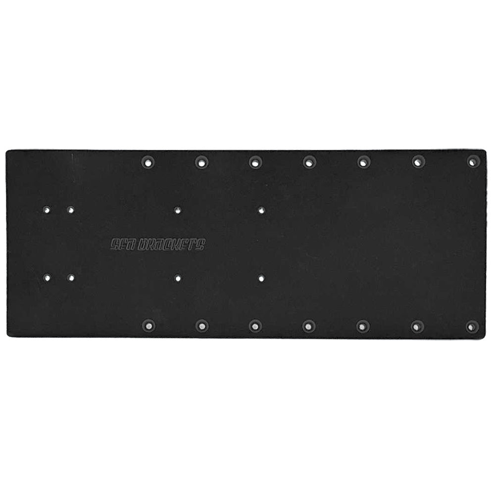 Sea Brackets 20-Inch Straight Trolling Motor Mount Plate - Black