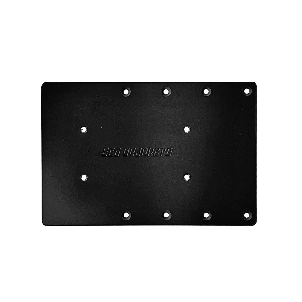 Sea Brackets 12 Inch Straight Trolling Motor Mounting Plate for Garmin Force Kraken - Black