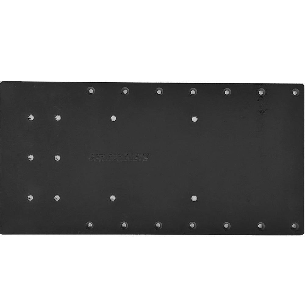 Sea Brackets 20-inch Straight Trolling Motor Plate for Minn Kota Quest - Black