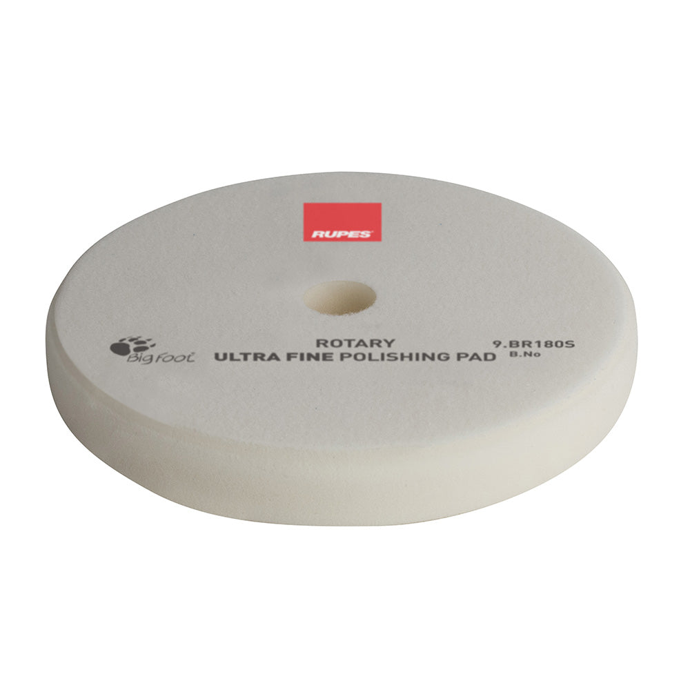 RUPES 9.BR180S Rotary Ultra-Fine Polishing Foam Pad, 155/160mm, White